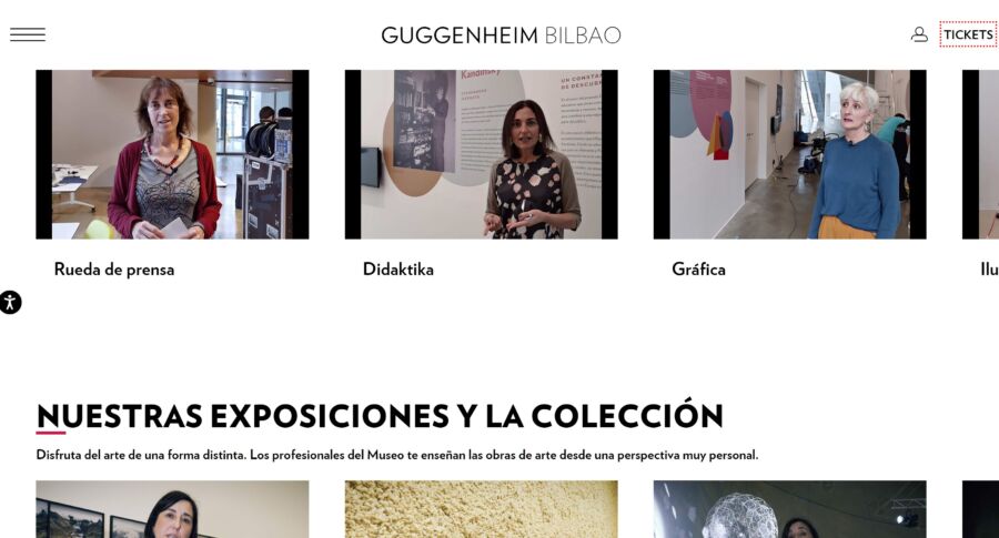 Museo Guggenheim Bilbao, Online