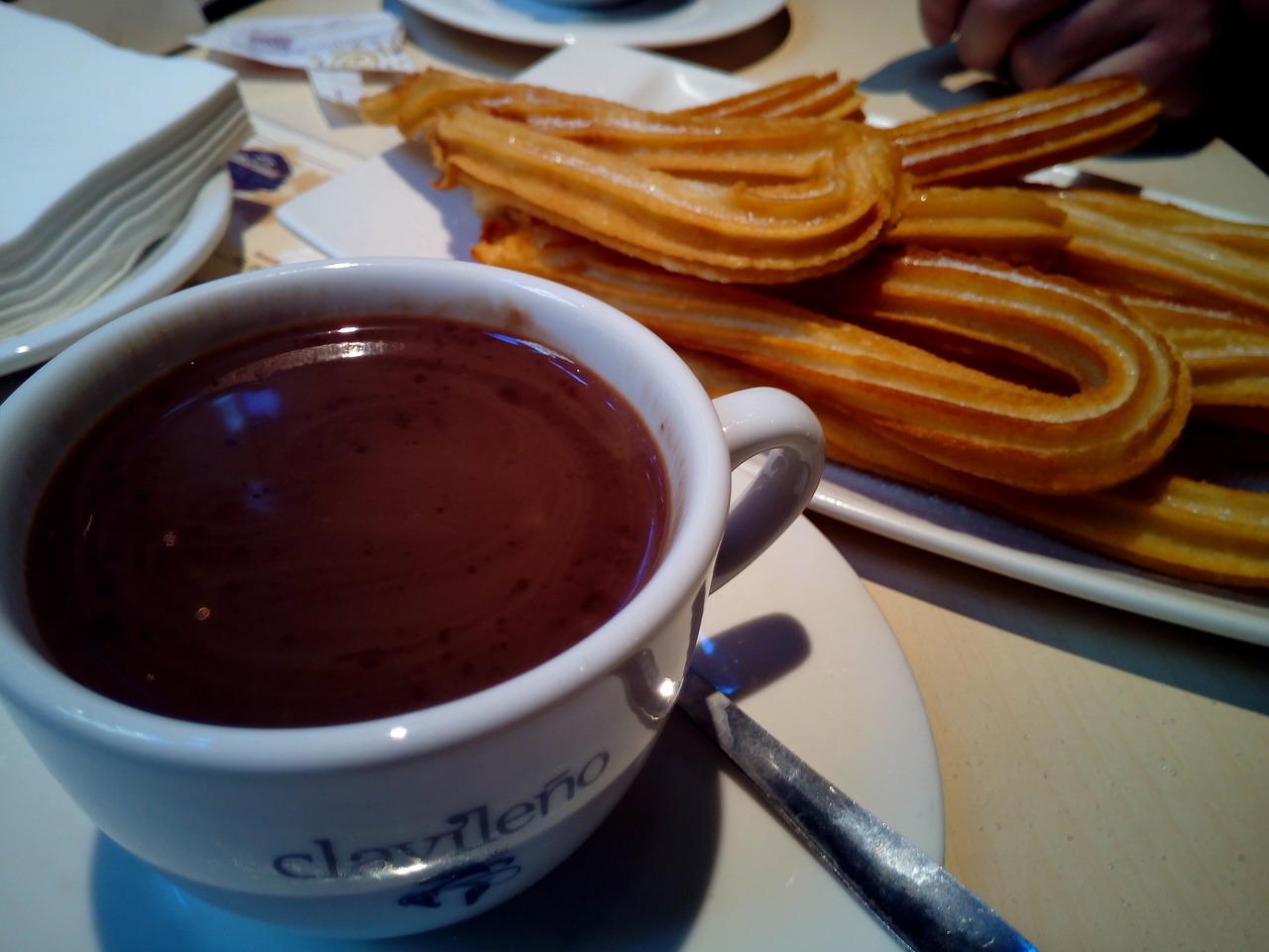 Churros con chocolate, el desayuno de los campeones